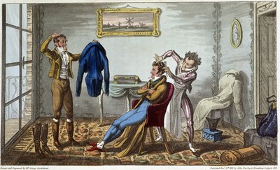 Tailleur et coiffeur à domicile - w „Życiu w Paryżu” Davida Careya, il. przez George
