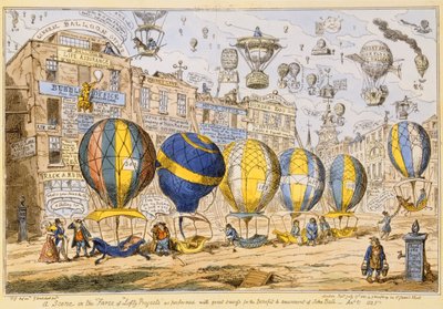 Balony Taxi, wyd. G. Humphrey, 1825 autorstwa George Cruikshank