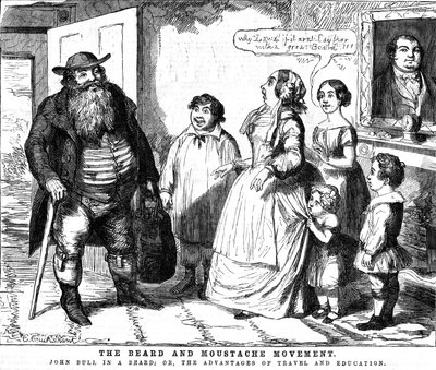 Ruch brody i wąsów, 1854 autorstwa George Cruikshank