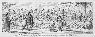 „Kwitnące” w Hyde Parku, czyli nadzwyczajna wystawa na rok 1852 (rycina) autorstwa George Cruikshank