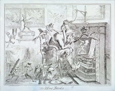 „Błękitne Diabły”, 1835 autorstwa George Cruikshank