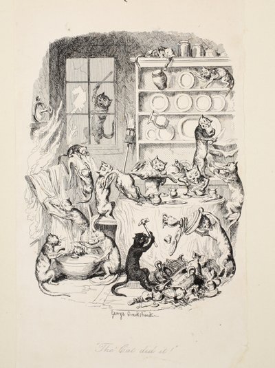 Kot zrobił to, z The Greatest Plague of Life, wyd. 1847 autorstwa George Cruikshank