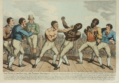 The Close of the Battle Triumphant (kolorowa akwaforta) autorstwa George Cruikshank