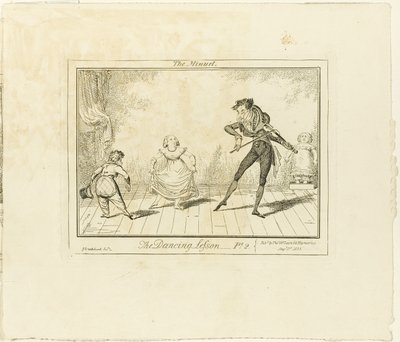 Lekcja tańca, część 2: Menuet autorstwa George Cruikshank
