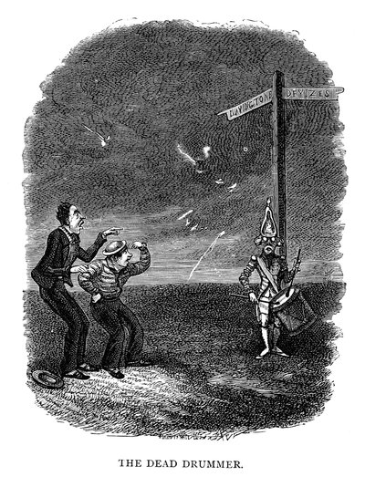 Martwy perkusista, 1840 autorstwa George Cruikshank