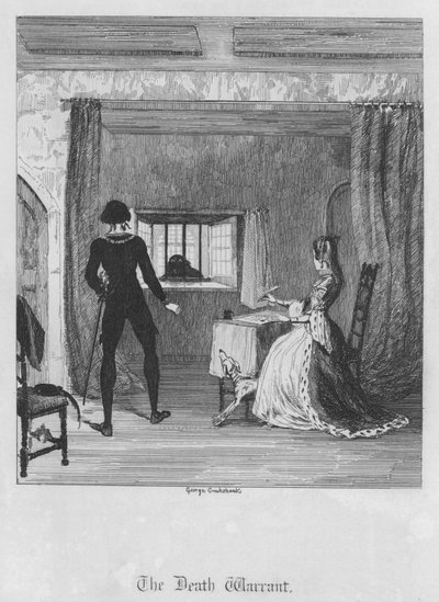 Nakaz śmierci (grawerunek) autorstwa George Cruikshank