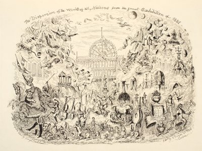 Rozproszenie dzieł wszystkich narodów z Wielkiej Wystawy 1851, wyd. 1851 autorstwa George Cruikshank