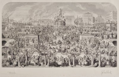 Zwyczaje picia w społeczeństwie lub kult Bachusa autorstwa George Cruikshank