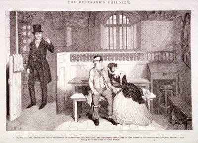 „Dzieci pijaka”, ok. 1847 r. autorstwa George Cruikshank
