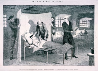 „Dzieci pijaka”, ok. 1847 r. autorstwa George Cruikshank