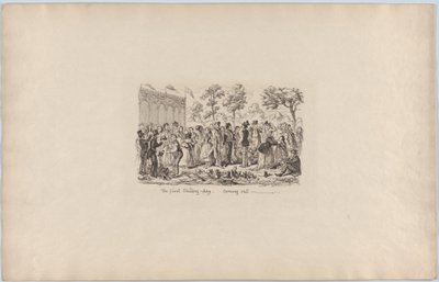 Pierwszy dzień szylinga, 1851, 1851. autorstwa George Cruikshank