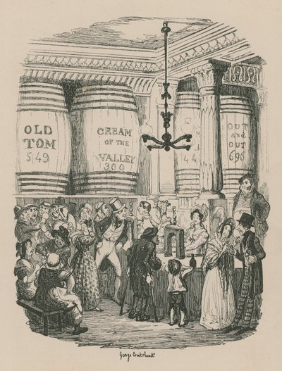 The Gin Shop autorstwa George Cruikshank