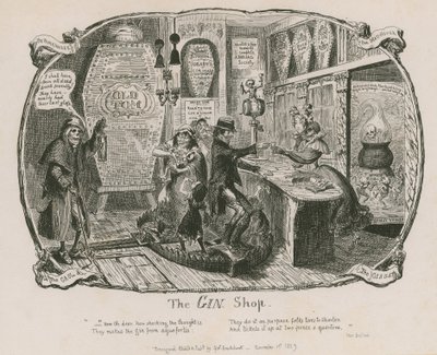Sklep z ginem autorstwa George Cruikshank