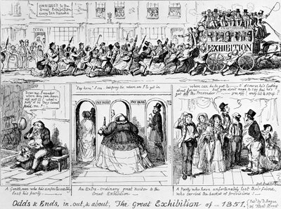 Wielka Wystawa 1851 w Hyde Parku w Londynie. autorstwa George Cruikshank
