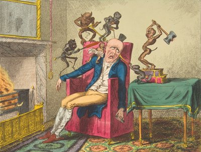 Ból głowy, 12 lutego 1819, 12 lutego 1819. autorstwa George Cruikshank