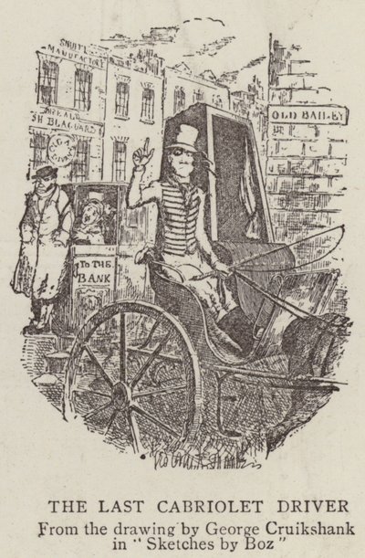 Ostatni kierowca kabrioletu autorstwa George Cruikshank