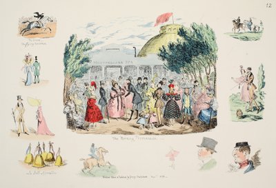 Poranna Promenada, wyd. 1833 (grawerowanie ręcznie kolorowane) autorstwa George Cruikshank