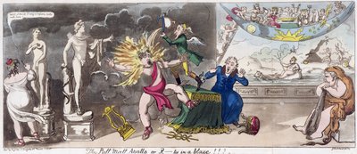 Pall Mall Apollo czyli R...ty w blasku!!! 1816 (kolorowy grawerunek) autorstwa George Cruikshank