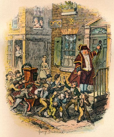 Lokomotywa parafialna, ok. 1900 r autorstwa George Cruikshank