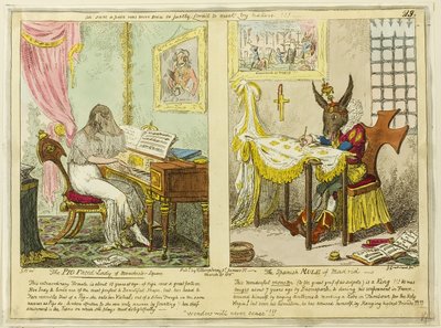 The Pig Faced Lady z Manchester Square i The Spanish Mule z Madrytu autorstwa George Cruikshank