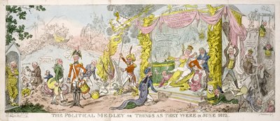 „The Political Medley” lub „Rzeczy takie, jakie były w czerwcu 1812”, wyd. 1812 autorstwa George Cruikshank