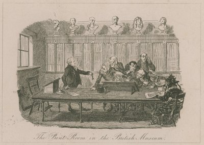 Gabinet Rycin w Muzeum Brytyjskim autorstwa George Cruikshank