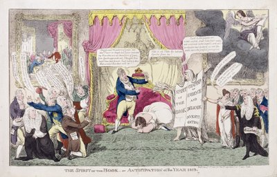 Duch Księgi, czyli Antycypacja Roku 1813 autorstwa George Cruikshank