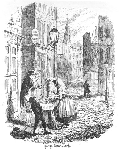 Ulice - Poranek, ok. 1900 autorstwa George Cruikshank
