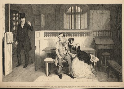 Syn pijaka zostaje skazany na dożywotni transport autorstwa George Cruikshank