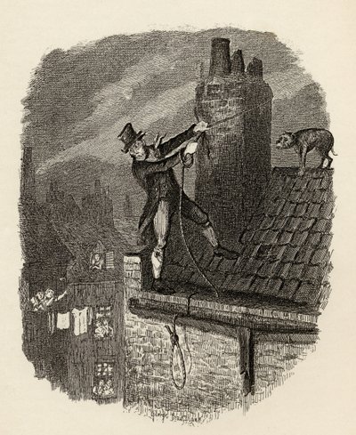 Ostatnia szansa, z „Przygód Olivera Twista” Charlesa Dickensa (1812-70) 1838, wyd. Chapman und Hall, 1901 (rycina) autorstwa George Cruikshank