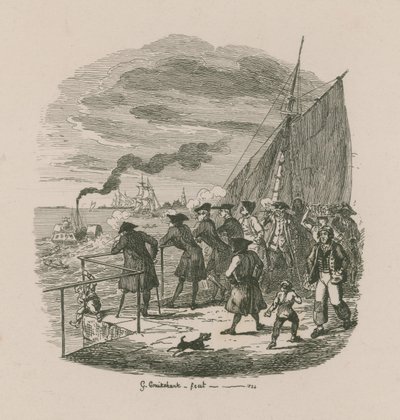Promenada, szpital Greenwich autorstwa George Cruikshank