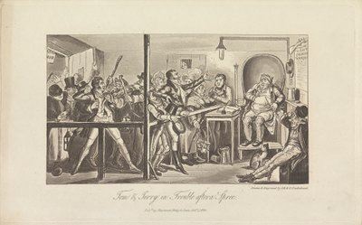 Tom i Jerry w tarapatach po szaleństwie autorstwa George Cruikshank