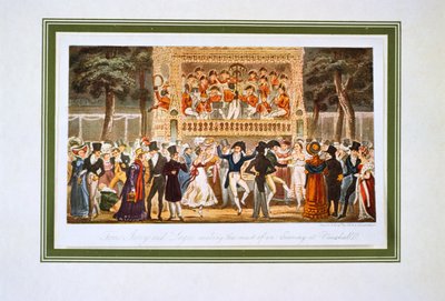 Vauxhall Gardens, „Życie w Londynie itd.”, Pierce Egan autorstwa George Cruikshank