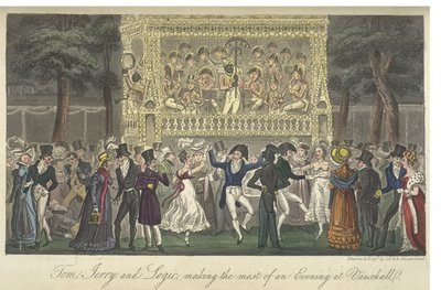 Vauxhall Gardens, „Życie w Londynie itd.”, Pierce Egan autorstwa George Cruikshank