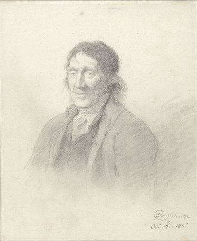 Portret mężczyzny, 1805 (grafit z tuszem na papierze) autorstwa George Dance
