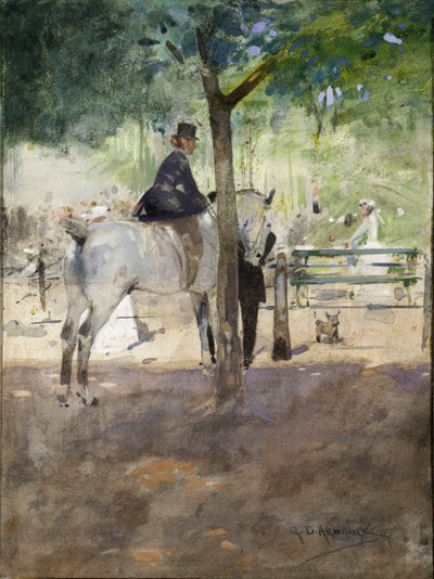 W rzędzie, ok. 1890 (akwarela na papierze) autorstwa George Denholm Armour
