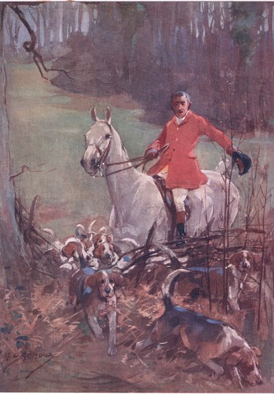 Łysy strażnik stoi przy bramie i przy bramie, z lektorów pana Jorrocksa opublikowanych przez Hodder & Stoughton autorstwa George Denholm Armour