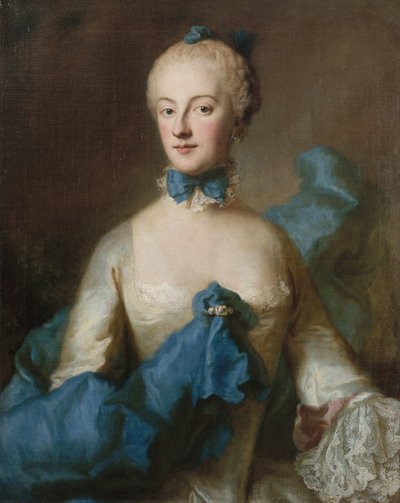 Księżna Maria Anna Józefa z Bawarii 1734-1776, margrabina Baden-Baden, ok. 1750. autorstwa George Desmarées
