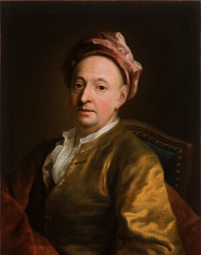 Autoportret, połowa XVIII wieku.. autorstwa George Desmarées