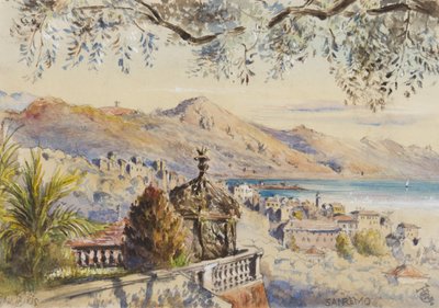 San Remo, 12 stycznia 1878 (wc na papierze) autorstwa George Douglas Tinling