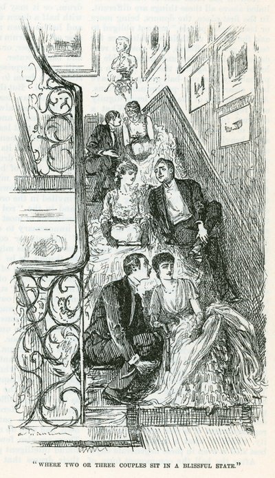 Sitting it out (grawerowanie) autorstwa George Du Maurier