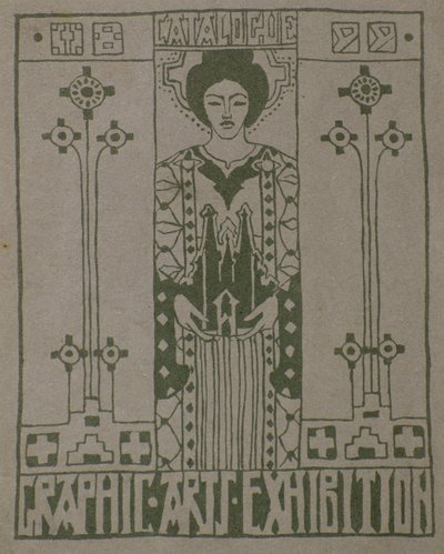 Wydruk próbny dla okładki katalogu Dundee Graphic Arts Association autorstwa George Dutch Davidson