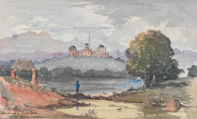 – Obserwatorium, Kapsztad. Rezydencja Sir J Maclear, c.1859-62 (akwarela) autorstwa George E.L.S. Sanford