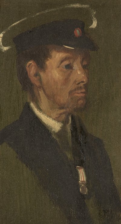 Portret H. Fitzpatricka, 97th, c.1920 (olej na desce) autorstwa George Edmund Butler