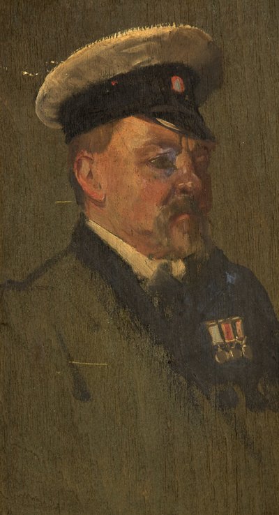 Portret H. Longa, R.N., c. 1920 (olej na desce) autorstwa George Edmund Butler