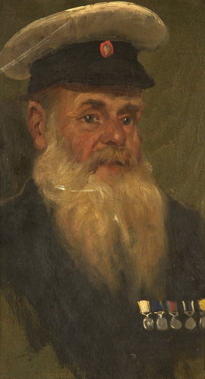 Portret J. Wilsona, R.M.A., ok.1920 (olej na desce) autorstwa George Edmund Butler
