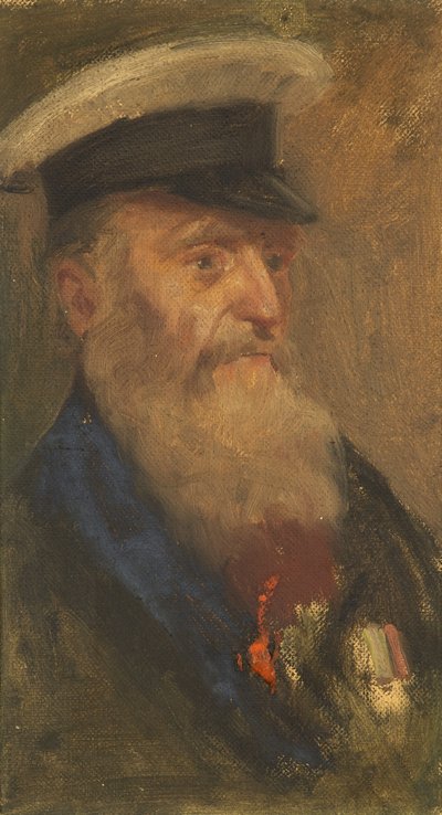 Portret W. Barnesa, 97., w. 1920 (olej na desce) autorstwa George Edmund Butler
