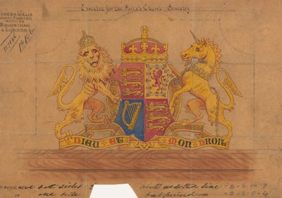 Projekty wykonane dla Jones and Willis, metalowców i producentów mebli kościelnych z Birmingham i Londynu autorstwa George Edmund Street