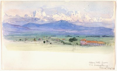Góry Albańskie z Via Tuscolana, Rzym autorstwa George Elbert Burr