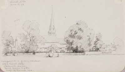 Kościół, Eton autorstwa George Elbert Burr